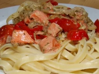 Rezept: Tagliatelle mit Lachs Tagliatelle mit Lachs - Rezept