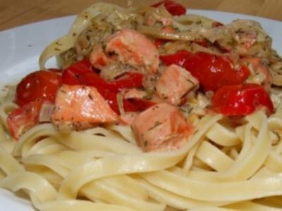 Rezept: Tagliatelle mit Lachs Tagliatelle mit Lachs - Rezept