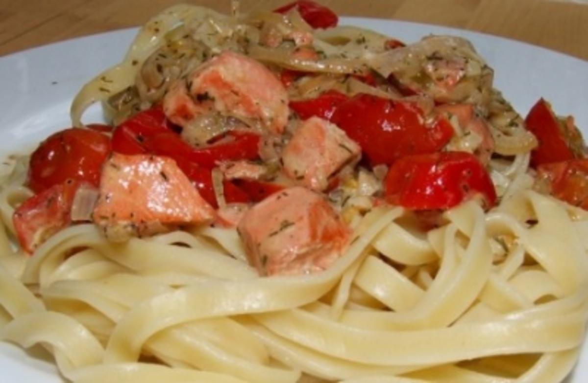 Bilder für Tagliatelle mit Lachs - Rezept