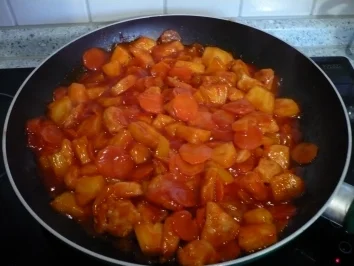 Süßsaures Huhn - Rezept