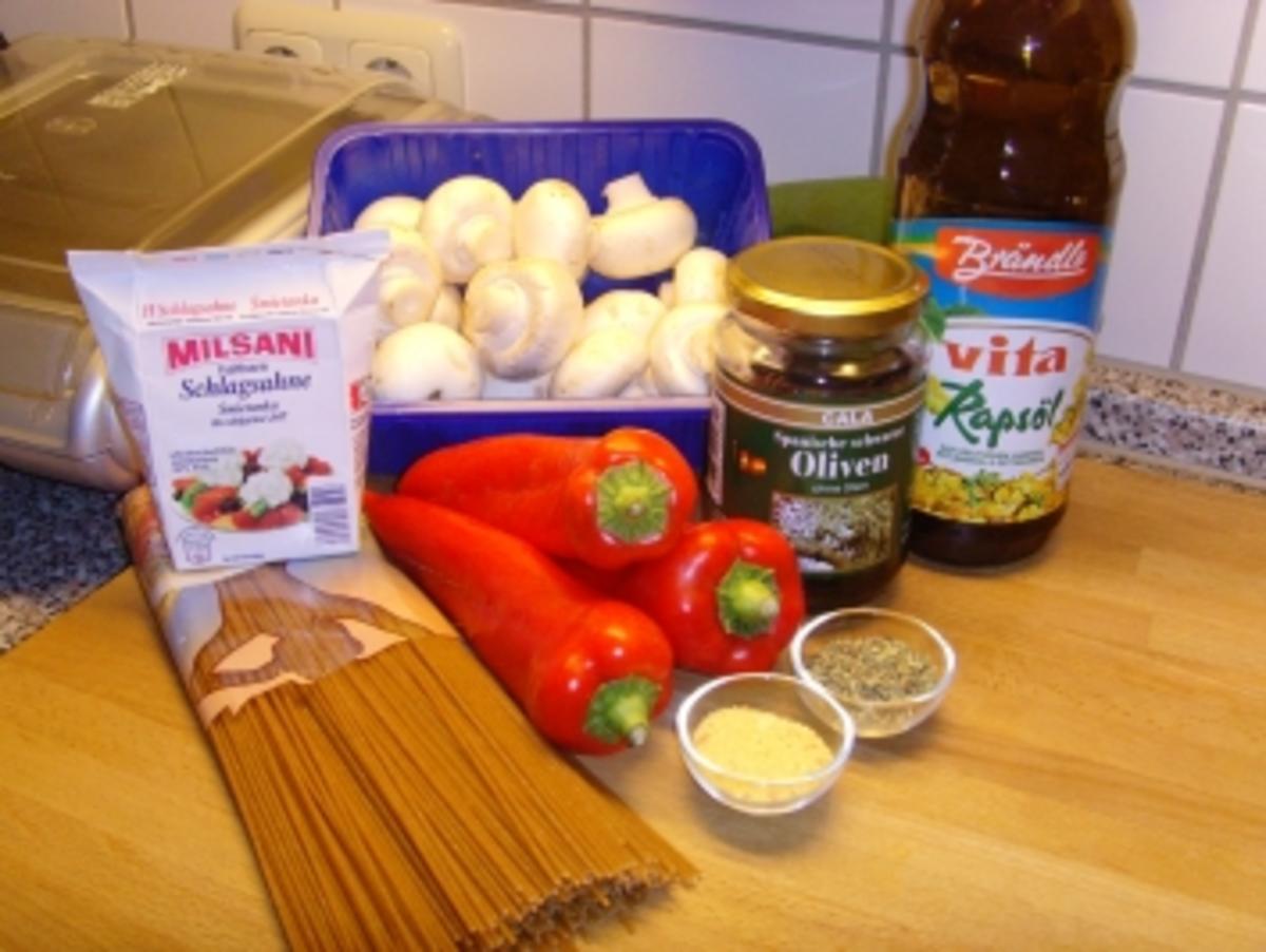 Für Trennkostfreunde ....Nudeln mit Paprika – Pilz- Soße… - Rezept