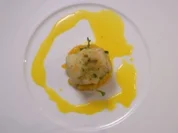 Seezungenfilet im Pistazienmantel an Orangenkürbis - Rezept