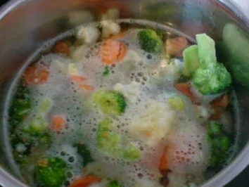 Rezept: Fischstäbchen mit Bauerngemüse Fischstäbchen mit Bauerngemüse - Rezept