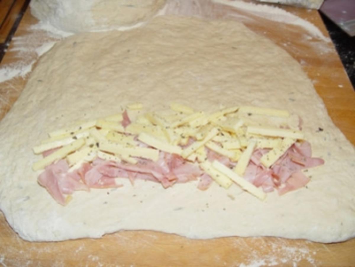 Ciabatta mit Schinken und Raclettekäse - Rezept