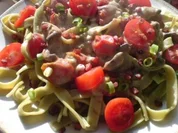 Nudeln mit Champignon-Rahm - Rezept