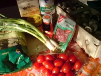 Nudeln mit Champignon-Rahm - Rezept - Bild Nr. 3