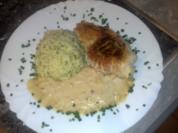 Gefülltes Hähnchenbrustfilet im Schinkenmantel an Kräuterreis - Rezept