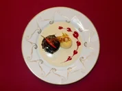 Schokotörtchen an Mango-Sorbet - Miss Mango meets Mr Chocolate - Rezept