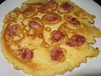 Mettwurstpfannekuchen - Rezept