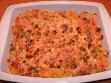 Knuspriger Nudelauflauf - Rezept