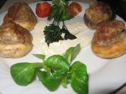 Riesenchampigonköpfchen mit Hackfleischfüllung und Feta - Rezept