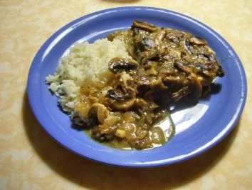 Überbackene Champinonkoteletts - Rezept