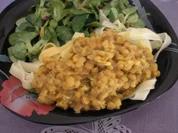 Linsencreme mit  Bandnudeln - Rezept