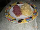 Himbeerschnitzel mit Mandelnudeln - Rezept