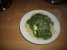 Spinat-Käse-Soße zu Spaghetti - Rezept