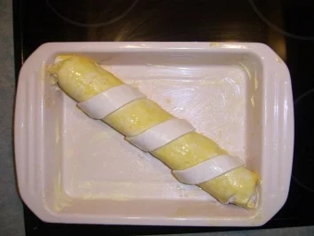 Pirog mit Hackleisch-Sauerkrautfüllung - Rezept