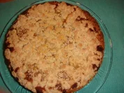 Kuchen: Birnenkuchen mit Marzipanguss und Streusel - Rezept