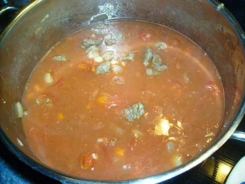 Scharfe Bohnensuppe ( serbische ) Mit Rotwein ??? - Rezept