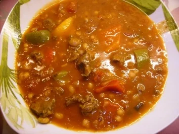 Scharfe Bohnensuppe ( serbische ) Mit Rotwein ??? - Rezept