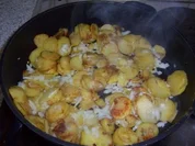 Bratkartoffeln mit Blut- und Leberwurst - Rezept