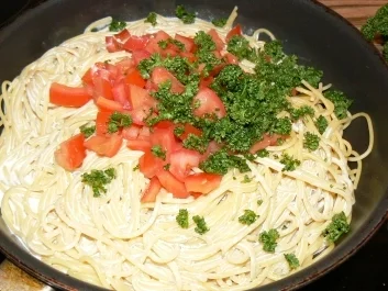 Gipfeltreffen von Lachsfilet und Garnelen - Rezept