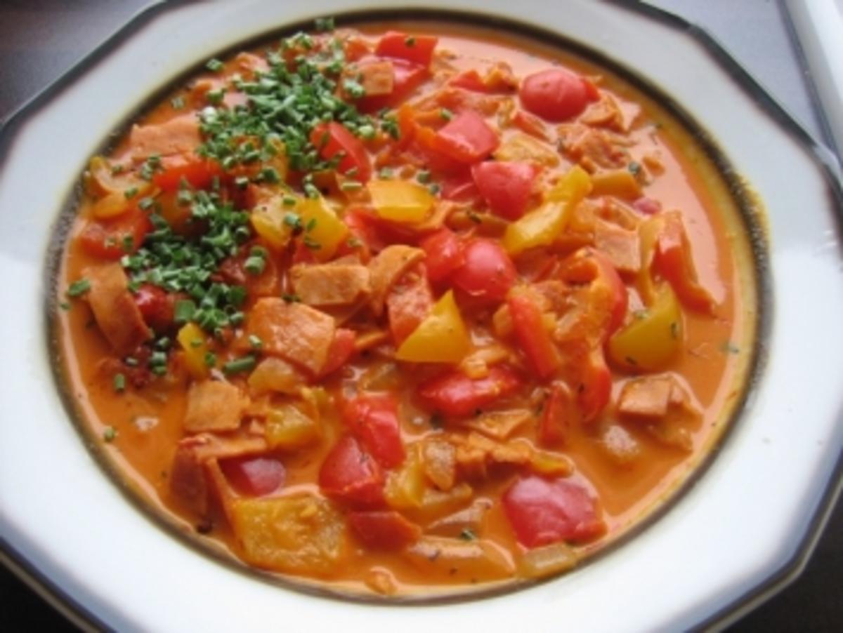 Paprika-Schinken Suppe - Rezept mit Bild - kochbar.de
