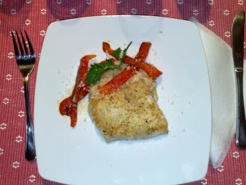 Zanderfilet auf Zitronenrisotto und Paprikastreifen - Rezept