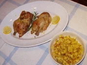Griechisches Zitronenhähnchen mit Bratkartoffeln - Rezept