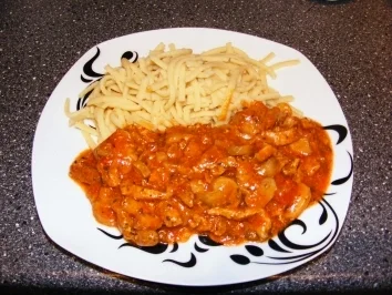 Spätzle mit Gyros - Rezept