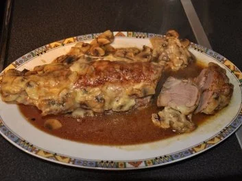 Rezept: überbackenes Schweinefilet mit Pilzen in Alufolie Bild Nr. 3 überbackenes Schweinefilet mit Pilzen in Alufolie - Rezept - Bild Nr. 3