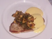 Hüftsteak vom Schwein mit gebratenen Kräuter - Champignons - Rezept