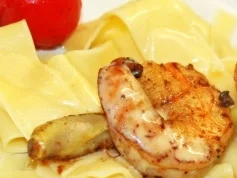 Garnelen auf Zitronengras an Bandnudeln & Ingwer-Safransoße - Rezept