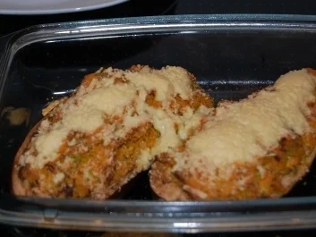 Vegetarisch gefüllte Aubergine - Rezept