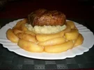 Schweinefilet auf Sellerie-Kartoffelpüree mit karamellisierten Äpfel - Rezept