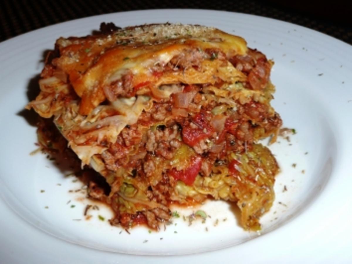 Bolognese Lasagne mit Wirsing - Rezept mit Bild - kochbar.de