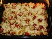 Kartoffel-Tomaten-Pizza mit Bacon - Rezept