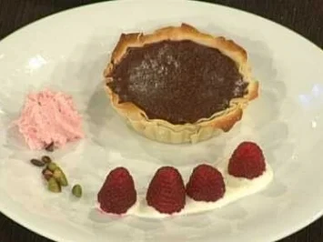 Rezept: Schokoladentarte mit Himbeeren Schokoladentarte mit Himbeeren - Rezept