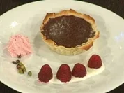 Schokoladentarte mit Himbeeren - Rezept