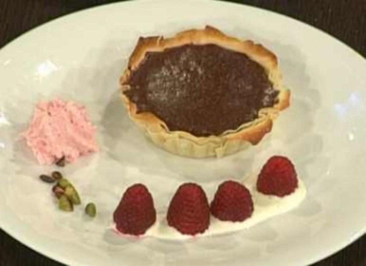 Bilder für Schokoladentarte mit Himbeeren - Rezept