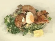 Brust, Keule und Ei von der Wachtel mit Trüffel und Blattspinat - Rezept