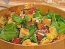 Spinat-Brot-Salat - Rezept