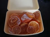 Verschiedenes: Orangen- bzw. Zitronenscheiben kandiert - Rezept