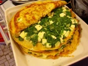 Haferpfannkuchen mit Spinatfüllung - Rezept