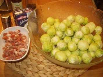 Rosenkohlstreifen in Speck-Sahnesoße - Rezept - Bild Nr. 2