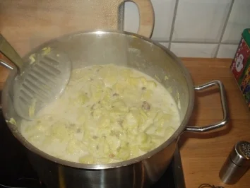 Rosenkohlstreifen in Speck-Sahnesoße - Rezept - Bild Nr. 7