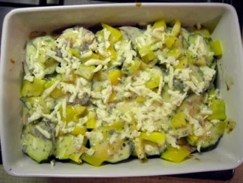 Leichtes Gemüse überbacken - Rezept