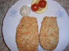 Auberginenschnitzel mit Sesam-Käse-Panade - Rezept