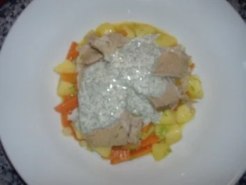 Kalbstafelspitz mit Bouillonkartoffeln und grüner Sauce - Rezept