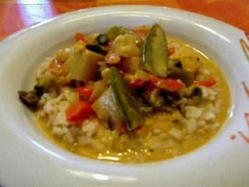 Rezept: Garnelen Kokos-Curry-Topf Garnelen Kokos-Curry-Topf - Rezept