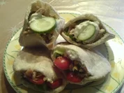 Pita-Taschen mit Hähnchenbruststreifen - Rezept